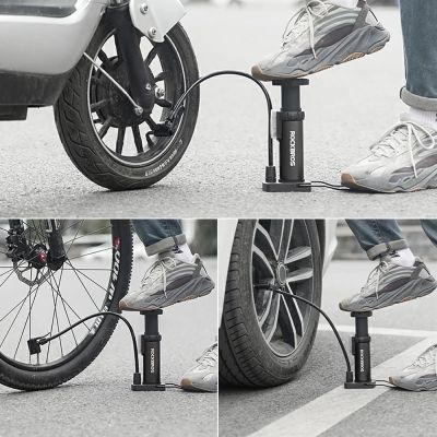 7. Rockbros 4522L Ultraleichte Fahrrad-Fußpumpe – Schwarz