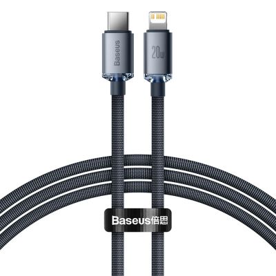 Baseus CAJY000201 Lightning – USB-C PD QC-Kabel 20 W 480 Mbit/s 1,2 m – Schwarz