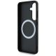 7. BMW Leder Tricolor Stripe MagSafe Hülle für Samsung Galaxy S25+ - Schwarz