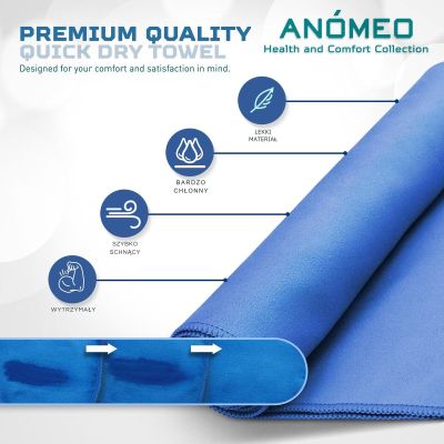 4. SCHNELLTROCKNENDES HANDTUCH QUICK GRY 80 x 40 CM ANOMEO