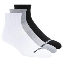 Skechers 3PPK Qtr Crew Socken S114235-BKWG Weiß 43-46
