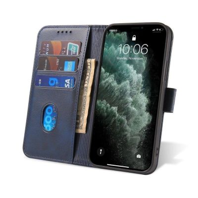 6. Magnet Case elegante Hülle mit Überschlag und Standfunktion für Samsung Galaxy A73 blau