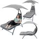 BERGAMO Sessel mit Sonnenschirm 200x125x180cm Grau