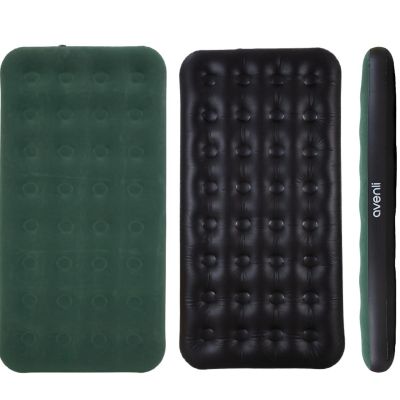 2. Beflockte Matratze für 1 Person, Grün, 191 x 99 x 22 cm, 24643