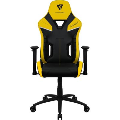 4. ThunderX3 TC5 Air Tech Universal-Gaming-Stuhl, gepolsterter Sitz, Schwarz, Gelb