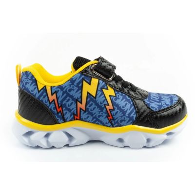 4. Leomil Kinder-Sportschuhe Pokémon-Sneaker, leicht, mit Klettverschluss und LED-Beleuchtung, schwarz-gelb
