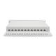 10. Digitus Patchpanel 10'' 12x RJ45, LSA-Level, Cat.6A, geschirmt, 1 HE, grau, Kabelführung