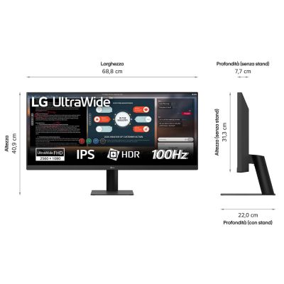 3. LG LED-Monitor 29" 29U511A-B 100Hz