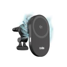 SBS Magnethalterung mit Qi2.2 25W kabellosem Ladegerät mit aktiver Kühlung – Schwarz