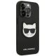 4. Karl Lagerfeld Saffiano Choupette Head Patch Case für iPhone 14 Pro Max – Schwarz