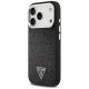 2. Guess Glitter Triangle Logo MagSafe Case für iPhone 17 Pro - Schwarz