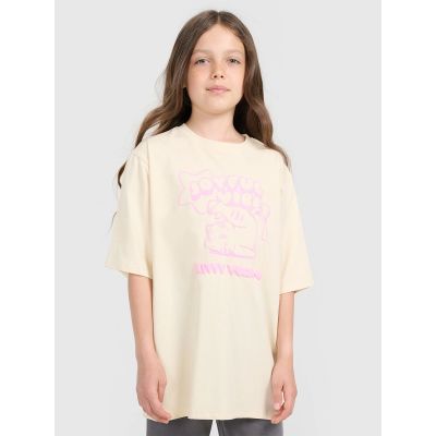Oversized T-Shirt mit Aufdruck für Mädchen 4F 4FJRAW25TTSHF3197-12S
