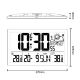 23. GRÜNBLAU LCD-WANDUHR EXTRA GROSS, TEMPERATUR, DATUM GB218