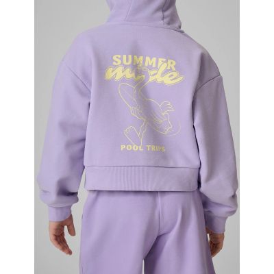 6. Lockerer Mädchen-Sweatshirt mit Kapuze 4F 4FJRSS26TSWSF2936-52S