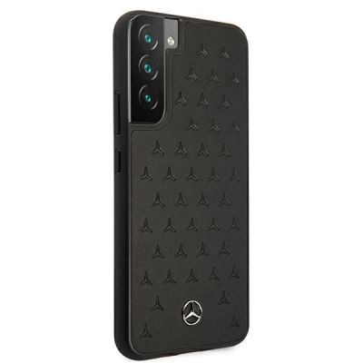 4. Mercedes Lederhülle mit Sternenmuster für Samsung Galaxy S22+ – Schwarz