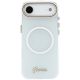 4. Guess IML Gradient Script Metal MagSafe Hülle für iPhone Air - Weiß