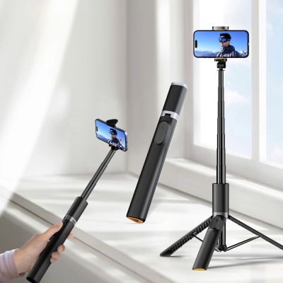 6. Tech-Protect L08S Bluetooth-Selfie-Stick mit Fernbedienung, Stativ bis 141 cm – Schwarz