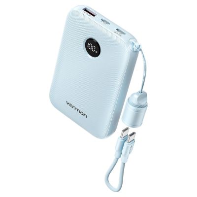 2. Vention Powerbank 10000mAh 2 x USB-C 1 x USB-A mit Display 22,5W blau