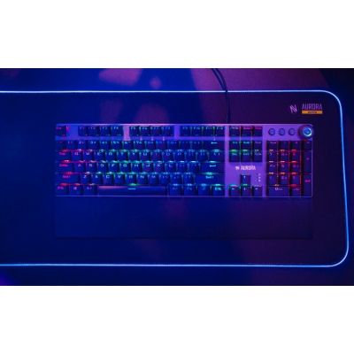 53. IBOX AURORA K-4 RGB IKGMK4 Mechanische Tastatur (USB; (US); Schwarz)