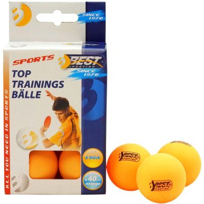 BEST SPORTING TRAINING TISCHTENNISBÄLLE 6 STÜCK ORANGE