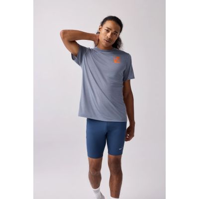 5. Herren Distance Kurzarm-Lauf-T-Shirt 3.0, Grau