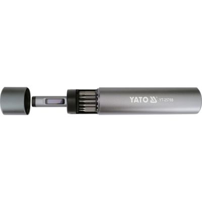 7. Schraubendreher-Set mit Bits 3,7 V, 61-teilig, YT-25769 YATO