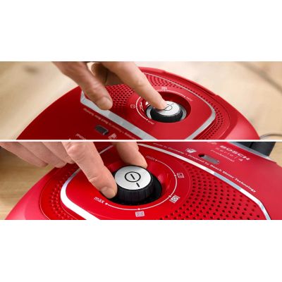 12. Bosch Serie 4 BGB41PET1 Staubsauger mit Beutel, rot