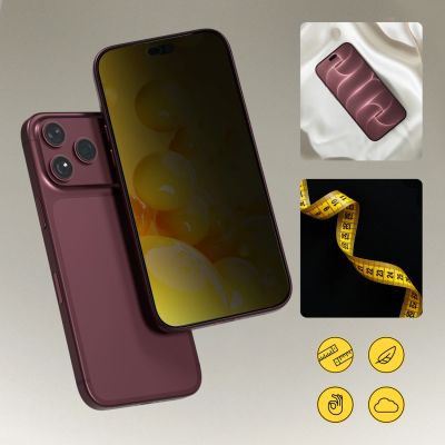 5. Wozinsky EasyFit Privacy Glass Sichtschutzglas für iPhone 17 / 16 Pro - 2 Stk.