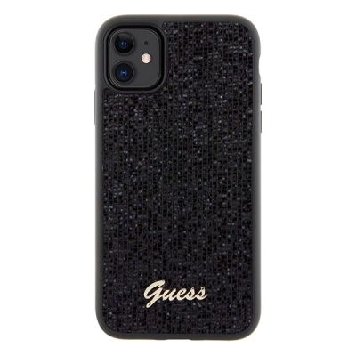3. Guess Disco Metal Script Hülle für iPhone 11 / Xr - Schwarz