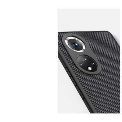 12. Nillkin Textured Case robuste, verstärkte Hülle mit Gelrahmen und Nylonrückseite für Honor 50 Pro schwarz