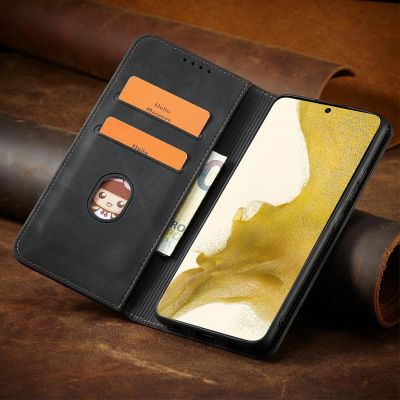 9. Magnet Fancy Case für Samsung Galaxy S23+ Flip Cover Wallet Stand schwarz