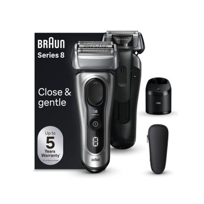 5. Braun Series 8 8567cc Folienrasierer Trimmer Schwarz, Silber
