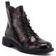 Braune Lackleder-Ankle-Boots für Damen, S.Barski HY62-8140