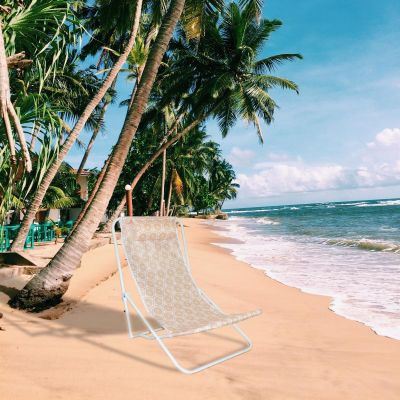 8. Faltbarer Strandstuhl mit Kopfstütze, Orange