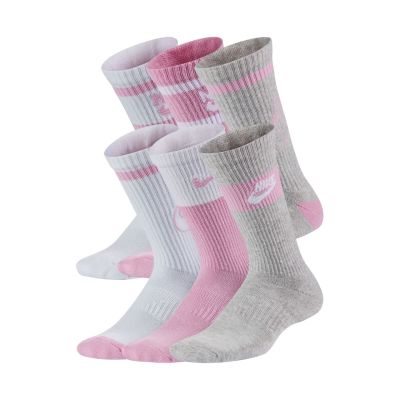 Nike Everyday Cush Crew Kindersocken Weiß, Rosa, Grau CK7302 905