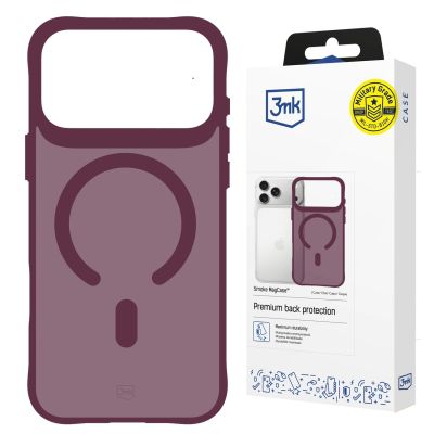 3mk Smoke MagCase Hülle für iPhone 18 Pro / 17 Pro - bordeauxrot