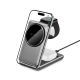 2. QI15W-A42 3in1 induktives Ladegerät mit MagSafe für Apple-Geräte – Grau