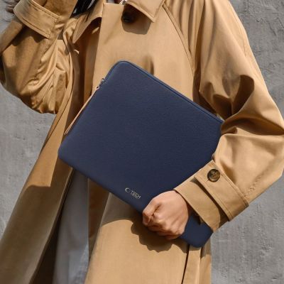 12. Tech-Protect Fleece-Laptoptasche 13-14" - Blau