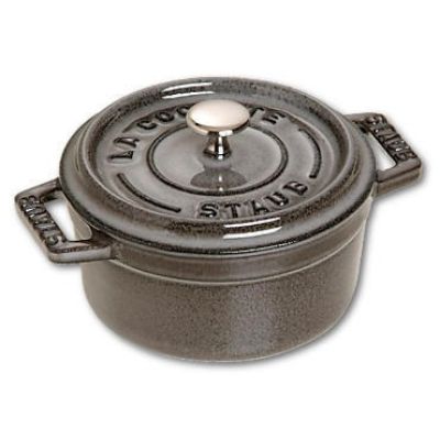 Staub Mini-Rundtopf aus Gusseisen – 250 ml, Graphit