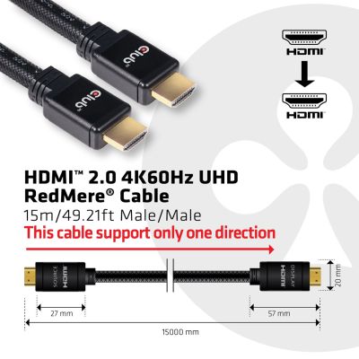 3. CLUB 3D CAC-2314 HDMI 2.0 4K60Hz RedMere-Kabel 15 m