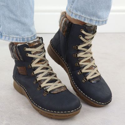 7. Marineblaue Damen-Ankle-Boots Rieker 73343-15