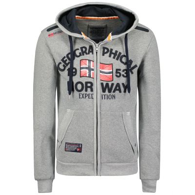 Herren-Kapuzenpullover Geographical Norway Flag DB MEN 054 grau (WW6088H/GN/Blended Grey)
