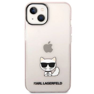 3. Karl Lagerfeld Transparent Choupette Body Case für iPhone 14 Plus / 15 Plus 6,7" - Rosa