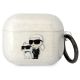 Karl Lagerfeld KLA3HNKCTGT Airpods 3 Hülle transparent Gliter Karl&Choupette