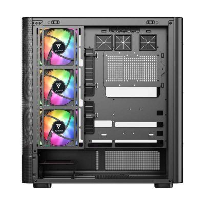 4. MODECOM VOLCANO AQ 400 ARGB MIDI SCHWARZES GEHÄUSE