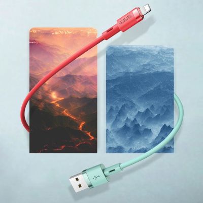 5. Joyroom Flüssigsilikon-Datenkabel N2 USB-A / Lightning 2,4 A 1,2 m – Weiß