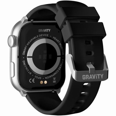 9. GRAVITY GT28-9 Damen-Smartwatch-Armband + Armband Schwarz Silber
