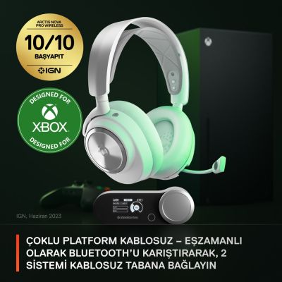 5. Steelseries 61525 Kopfhörer/Headset, kabelgebunden, Kopfbügel, Gaming, USB Type-C, Weiß