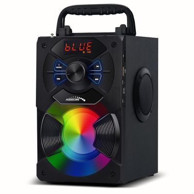 9. Audiocore tragbarer Bluetooth-Lautsprecher, FM-Radio, SD/MMC-Kartensteckplatz, AUX, USB, Fernbedienung, AC730