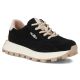 Schwarze Leder-Plateau-Sneaker Filippo DP7498